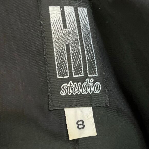 HI Studio Women’s Vintage Black Floral Embroidered Pockets Blazer USA - Picture 5 of 6